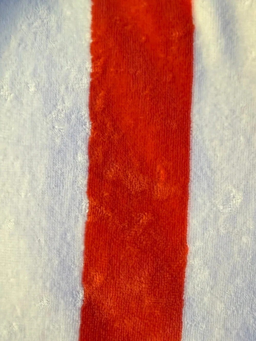 Coral Red White Cabana Stripe Large Cotton Beach Towel